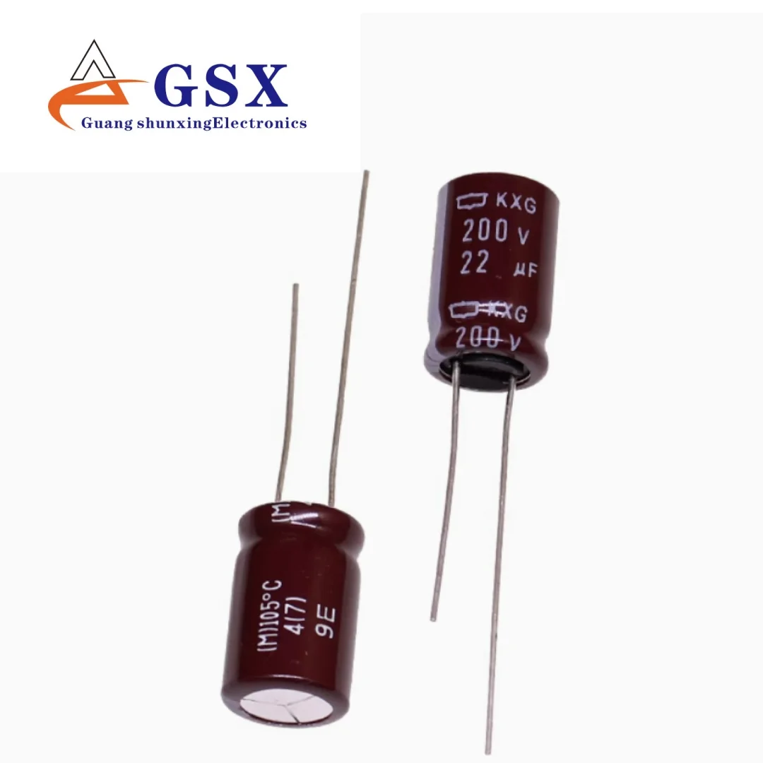 

Brand new original imported aluminum electrolytic capacitor 200v22uf 10 * 16 black diamond KXG high-frequency long life