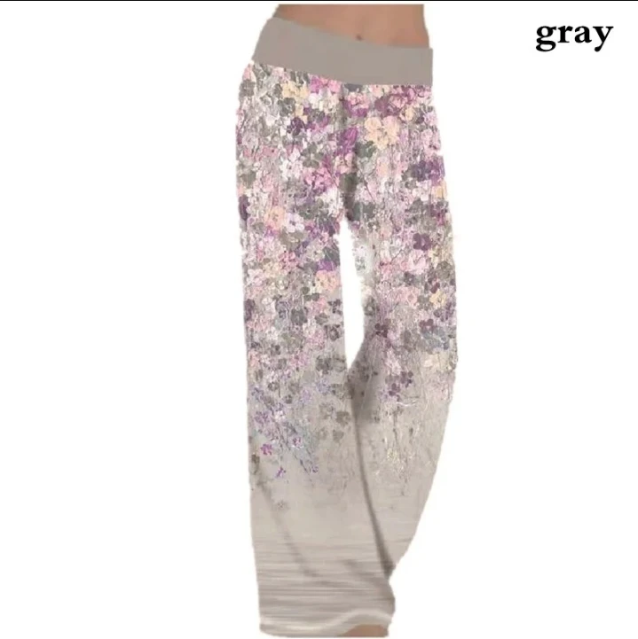 Women Printed Yoga Wide Leg Pants Autumn and Winter 2023 Thin Casual Bohemian TightnessLoose Pants