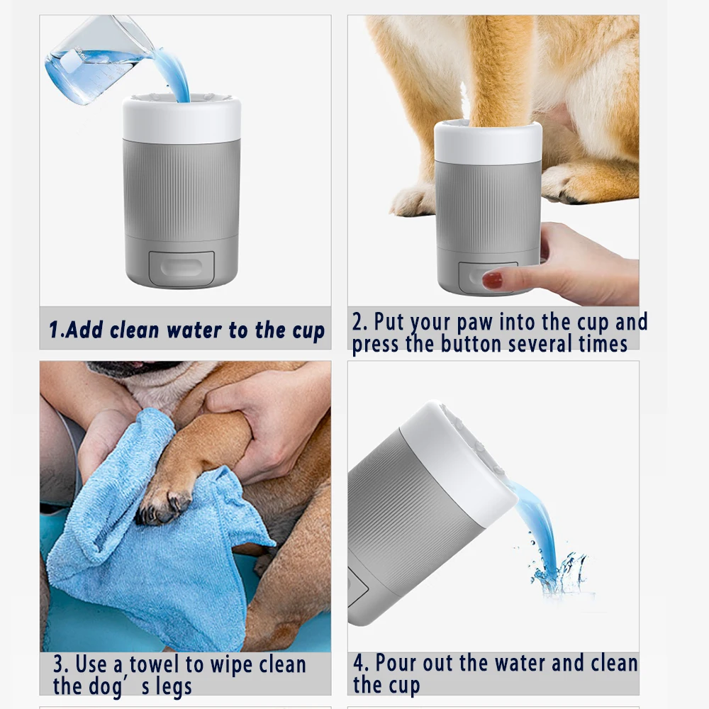 Pet Foot Washing Cup Dog Out Cleaning and Grooming Paw Washing Artifact Intelligent Automatic Foot Washing and Foot Bath Cup Too