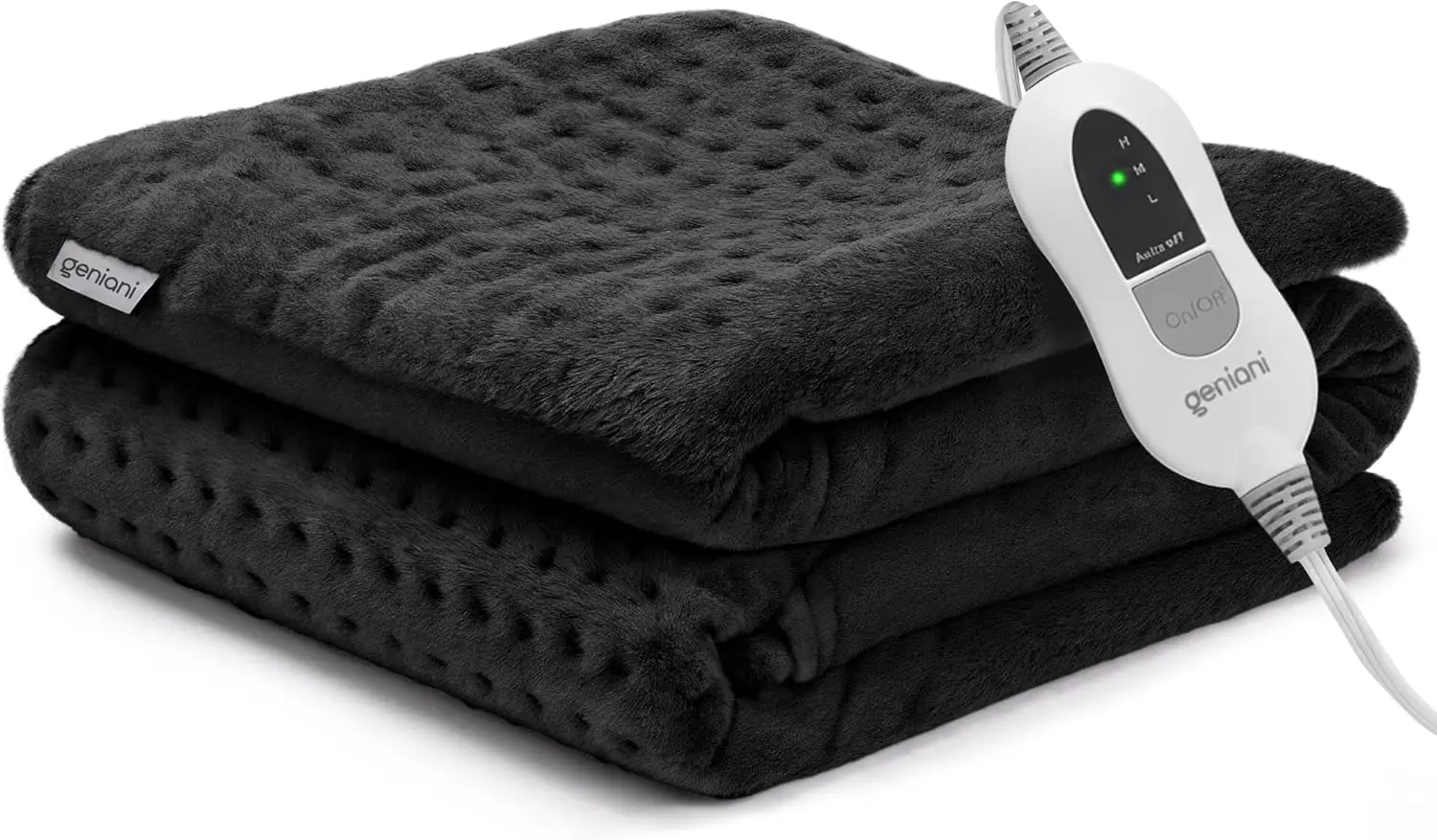 

Electric Heated Throw Blanket for Back Pain Relief, Auto Shut Off, Washable, Moist Heat Pad (12x24 Jet Black)