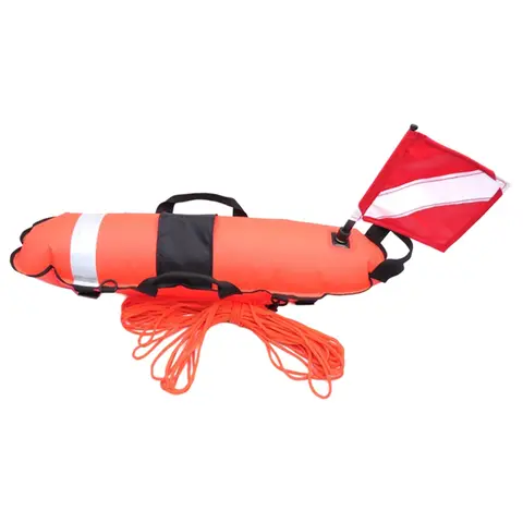 Brightly Colored Spearfishing Float Dive Marker Buoy Designed for Easy Spotting in Challenging For Diving Conditions