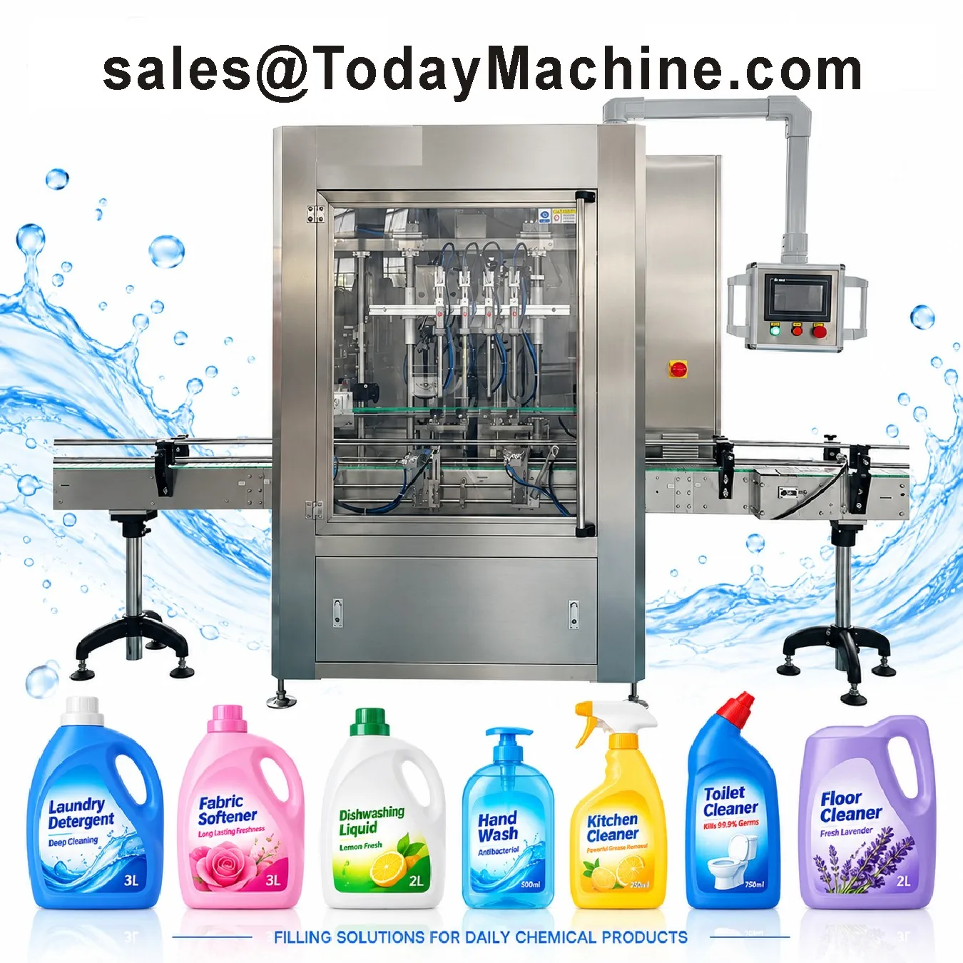 High Precision Energy Saving PLC Controlled Liquid Filling Machine for Beverage & Chemical Applications