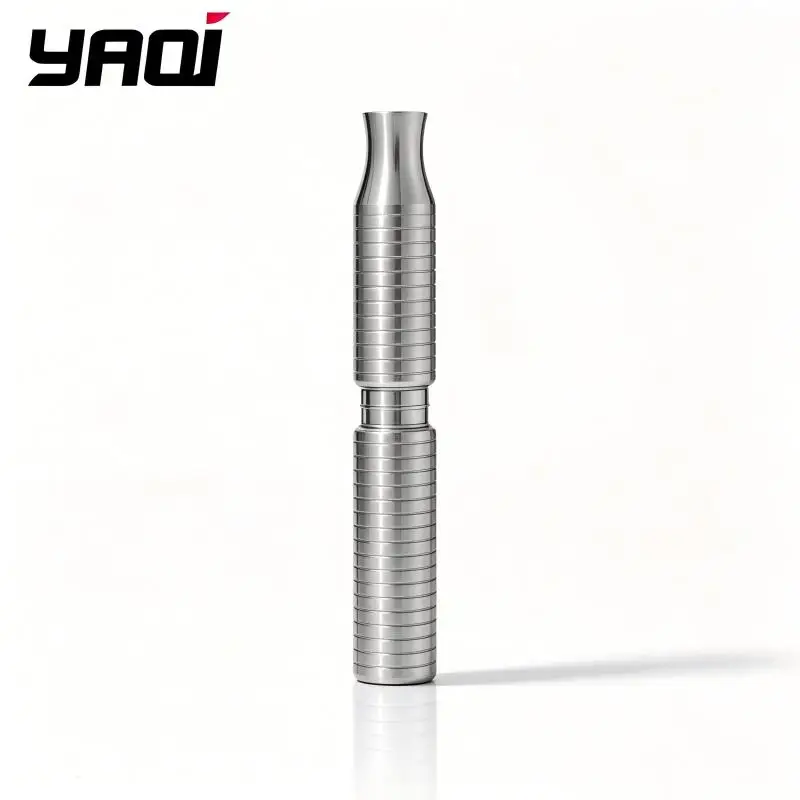 YAQI Stainless Steel Safety Razor Handle Knurled Anti-Slip Grip Universal DE Thread Replacement Handle for Men