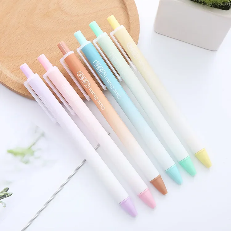 50pcs Gradient Color System: Press The Moving Pen To Achieve What You Want. Press The Water Pen. Students' Bullet Neutral Pen