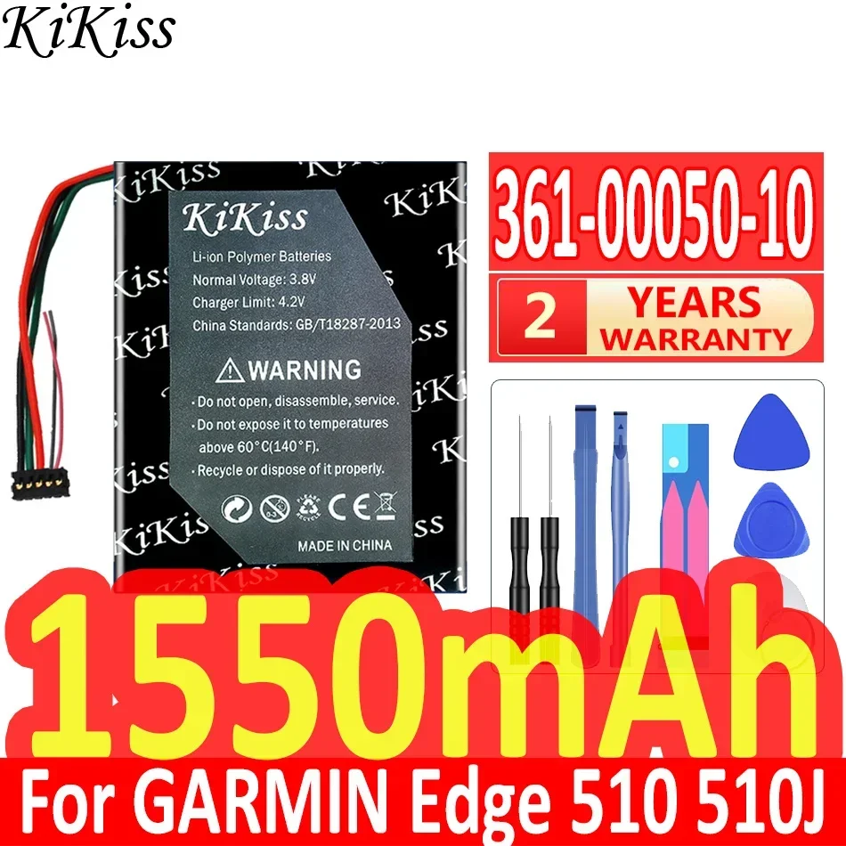 KiKiss Battery for Garmin Edge 200 205 520 Plus 500 510 510J 605 705 800 810 820 GPS 1000 361-00035-00 361-00035-07 361-00035-03