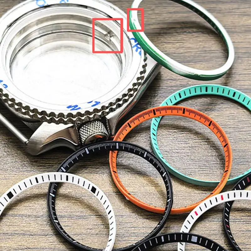 30.5mm Watch Chapter Rings For SKX007 SKX009 SRPD Case Colorful Plastic Inner Ring NH35 NH36 Movement Men's Watch Replace Parts
