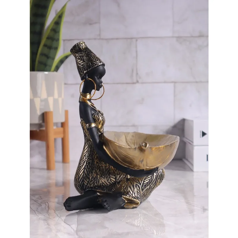 Vintage Collectible Sculpture Craft Ornament Multifunctional Desktop Storage Decor For Home Office Tabletop Home Furnishing