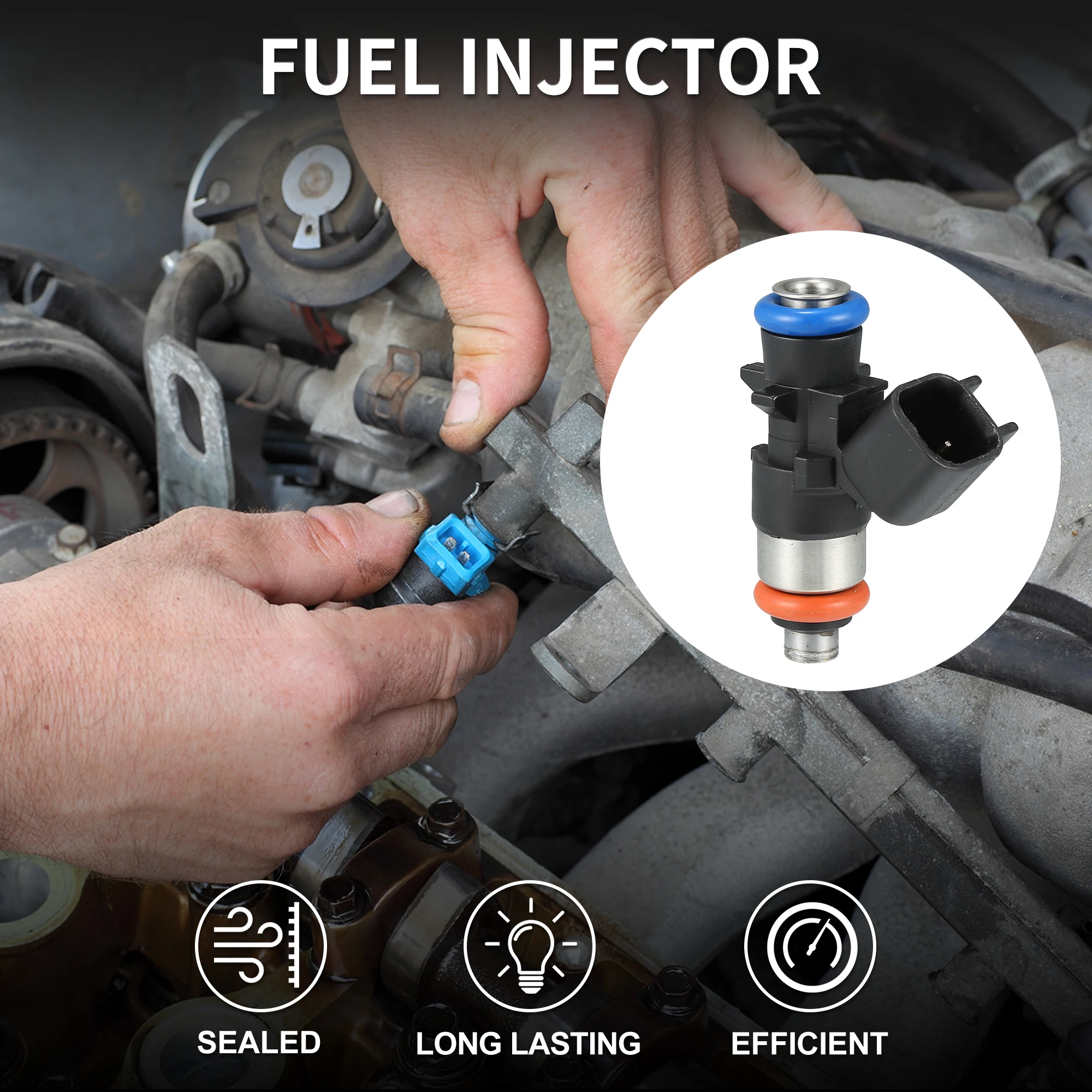 

Топливная форсунка UXCELL No.05184085AC для Dodge Challenger 3.6L 2012-2019, черная, 6 шт.