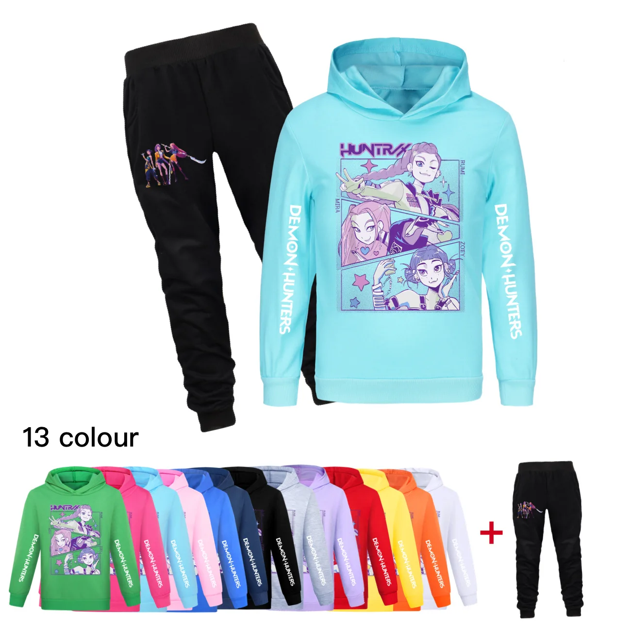 

Boy Hoodies Girl Fashion Hoodie Children KPop Demon Hunters Huntrix Pullovers Sweaters Long Sleeves Kids Autumn Clothes