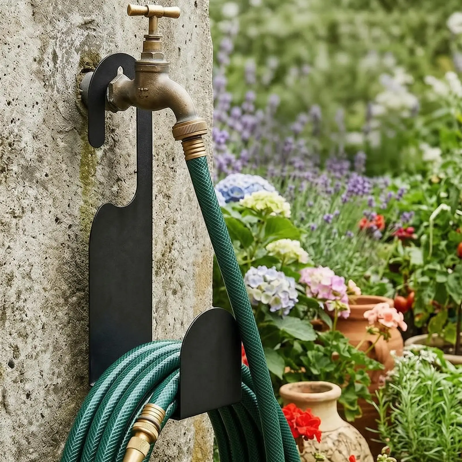Garden Wall Mount Tap Watering Hose Organizer Agriculture Water Pipe Reel Rack Convenient Storage Hanger Of Water Pipe Support