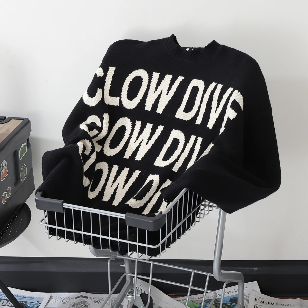 

GXFortune Oversize American Sle Letter Sweater ex Loose Knitted irt k Sle High Street for Men And Women