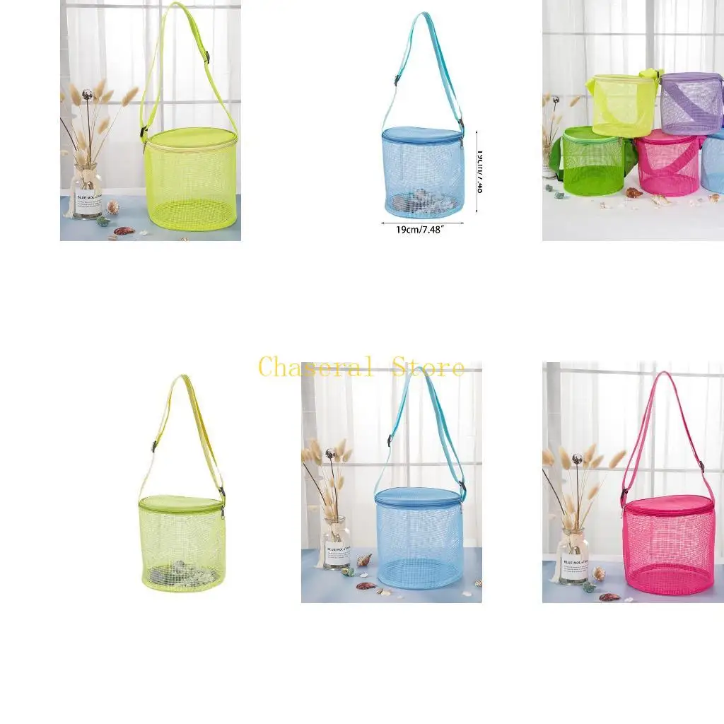 

E7CE Zipper Bag Container Bag for Sand Pool Glasses Swimsuit Storage Waterproof Bucket Bag Net Bag Boy Girl Kids Summer Favor