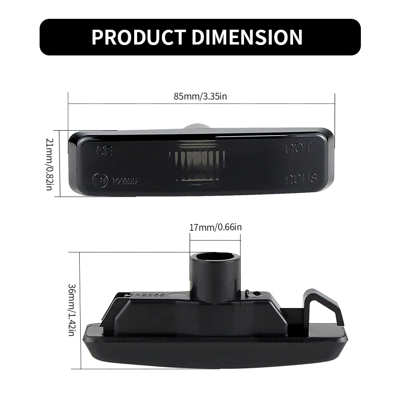 2PCS Only Covers Car Fender Indicator Light Housing Without Bulbs For BMW 5 Series (E39) 525i | 528i | 530i | 540i | M5 95-03