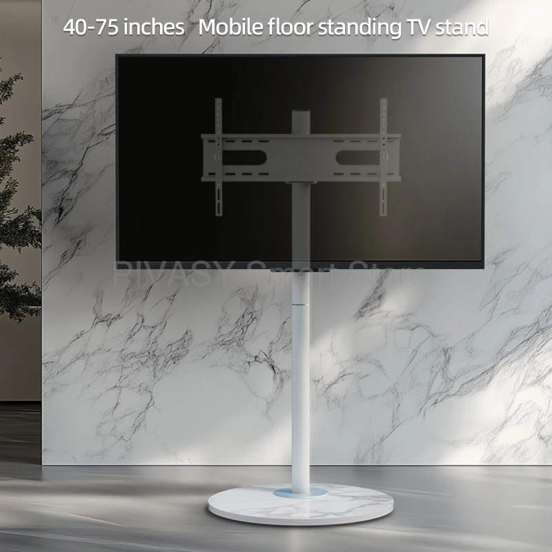 

40-65-дюймовая умная подставка для телевизора Google Android, мобильный движущийся умный экран телевизора, напольный держатель, полка для монитора для домашнего офиса