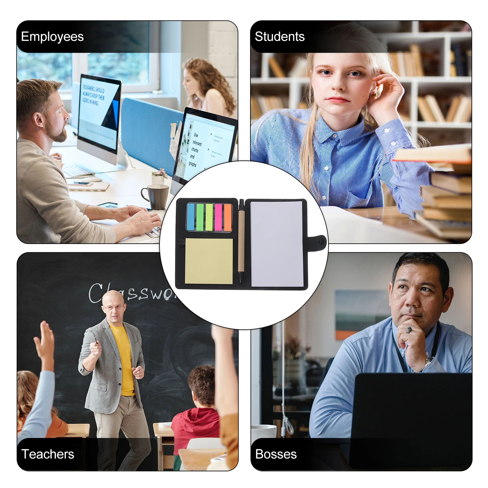 2 Books Pads Memo Small Notebooks Business Grocery List Page Tabs Convenient Memo Pads Student Schedule Practical