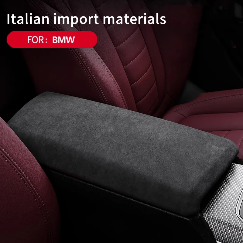 

For BMW 3 Series 4 series 2020-2024 Car Center Console Lid Armrest Box Trim Protective Cover Suede Leather Interior Accessories