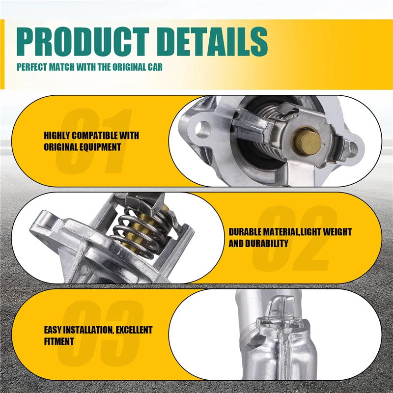 

A22F-12656949 12669633 Engine Coolant Thermostat Assembly For Buick For Cruze Equinox Malibu For GMC 12673413