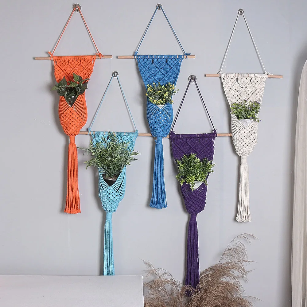 

Hanging Plant Handmade Macrame Plant Hanger Flower Pot Planter Hanger Wall Decor Courtyard Garden Hanging Planter Hanging Basket