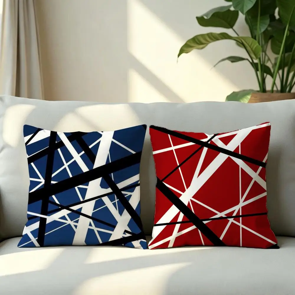 Band-Van HalenS Cushion Cover 4Pcs Soft Plush Throw Pillow Covers 40x40 45x45 for Sofa Bedroom