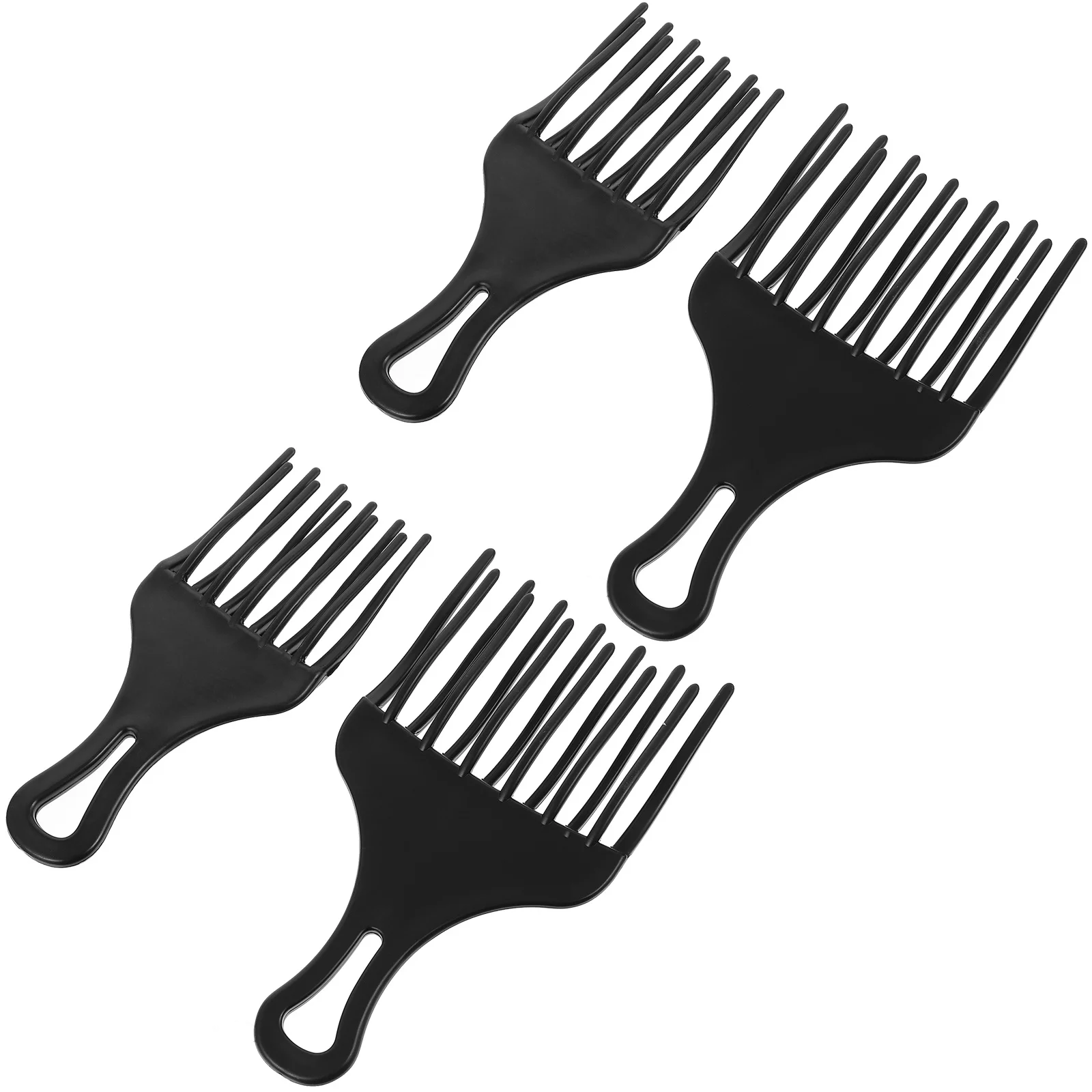 4 قطعة مشط الشعر البلاستيكي واسعة الأسنان تصفيف الشعر مشط صالون وفك تشابك الشعر المجعد اختيار الملحقات الأفرو اختيار