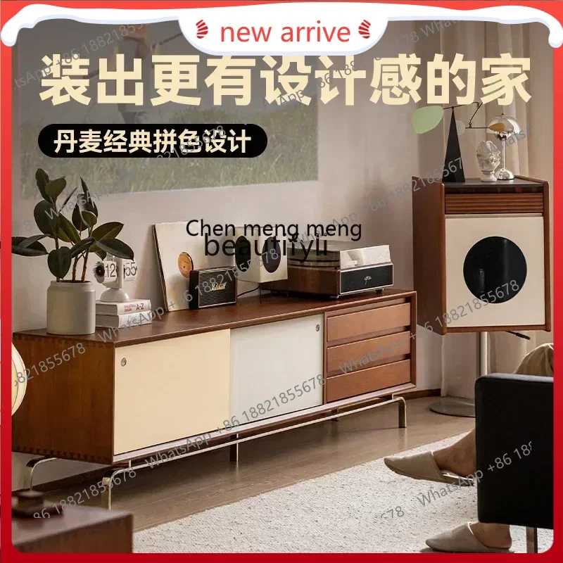 

SS new styleNordic solid wood living room household storage small apartment modern simple storage TV cabinetss 7486 ss 7486