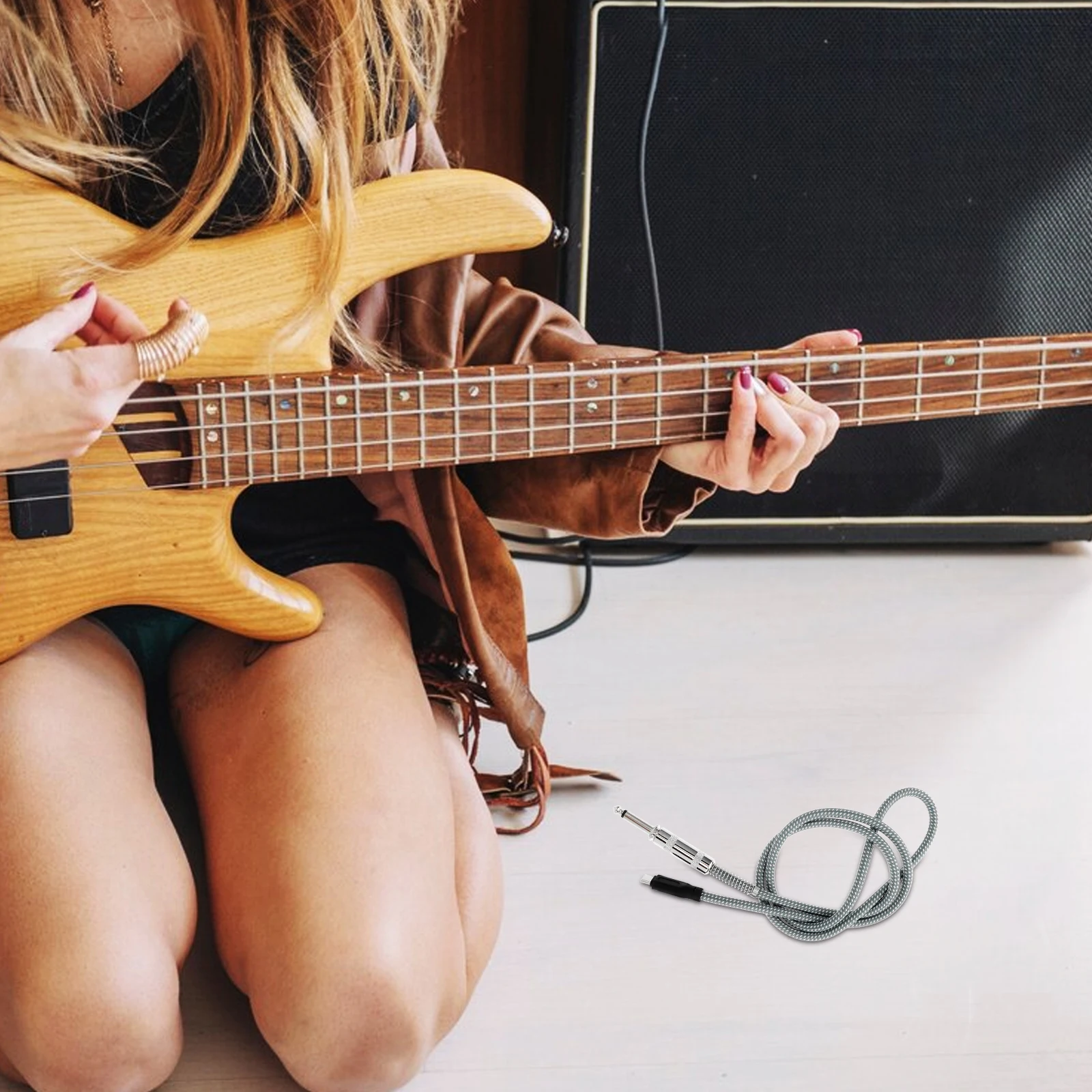 

1pcs -C To Xlr Cable Durable Stable Audio Line For Electric Guitar Smartphone Computer High Compatibility