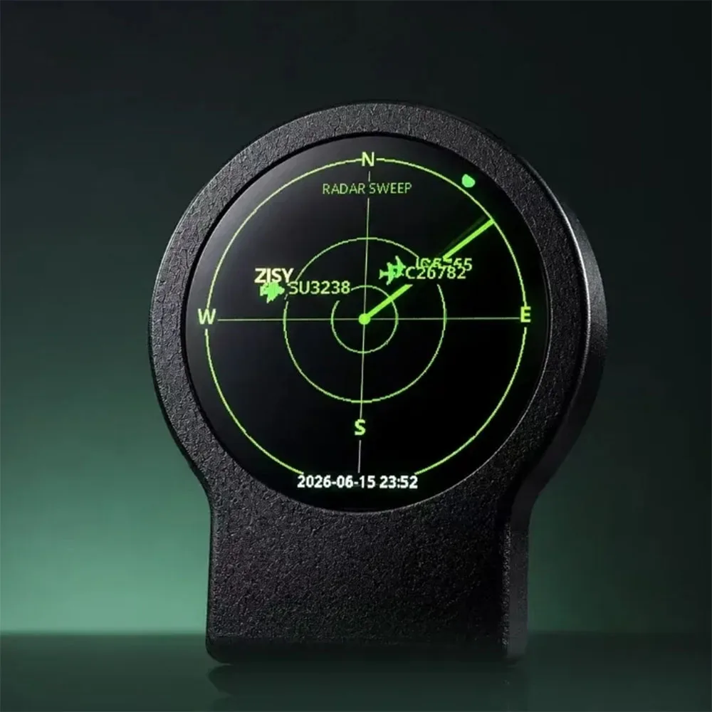 Desktop Ornament Radar Real-Time Aircraft Tracker Round Desktop Display Aviation Enthusiast Gift