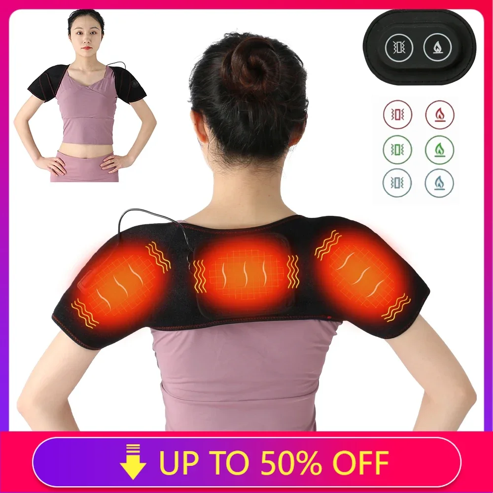 

Electric Heating shoulder Neck Pad Massager USB Cervical Brace Wrap Thermal Compress Relieve Pain Fatigue Warm Back Brace Tool