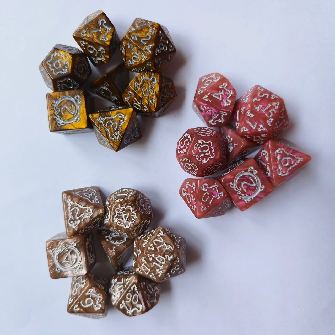 New DND Dice Multi-faced D&D RPG Role Playing Games Polyhedral Dice D4 D6 D8 D10 D12 D20 Board Games Digital Dice Set 7pcs/lot