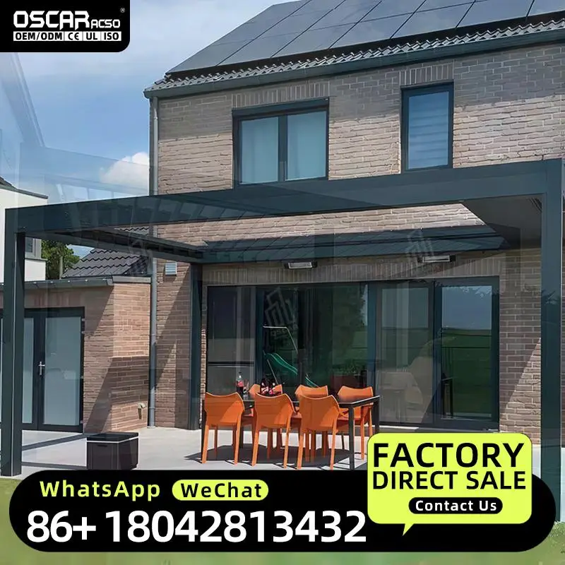 10x10 12x10 14x14 14x16 Ft Modern Outdoor Aluminum Louvered Waterproof Luxury Automatic Motorized  for Garden Patio Pergola