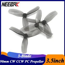 NEEBRC 4/8Pairs 3.5inch 90mm CW CCW 3-Blade PC Propeller for FPV Racing Drone RC Plane Freestyle 3.5 Inch Freestyle DIY Parts