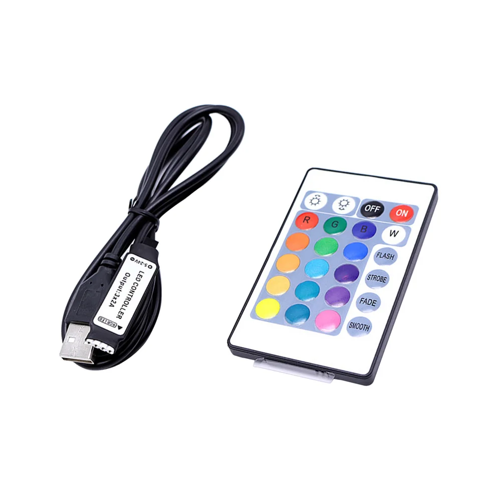 

2pcs Led Controller Wireless Remote Adjustable Rgb Strip Light Operated String Light Controller Easy Install