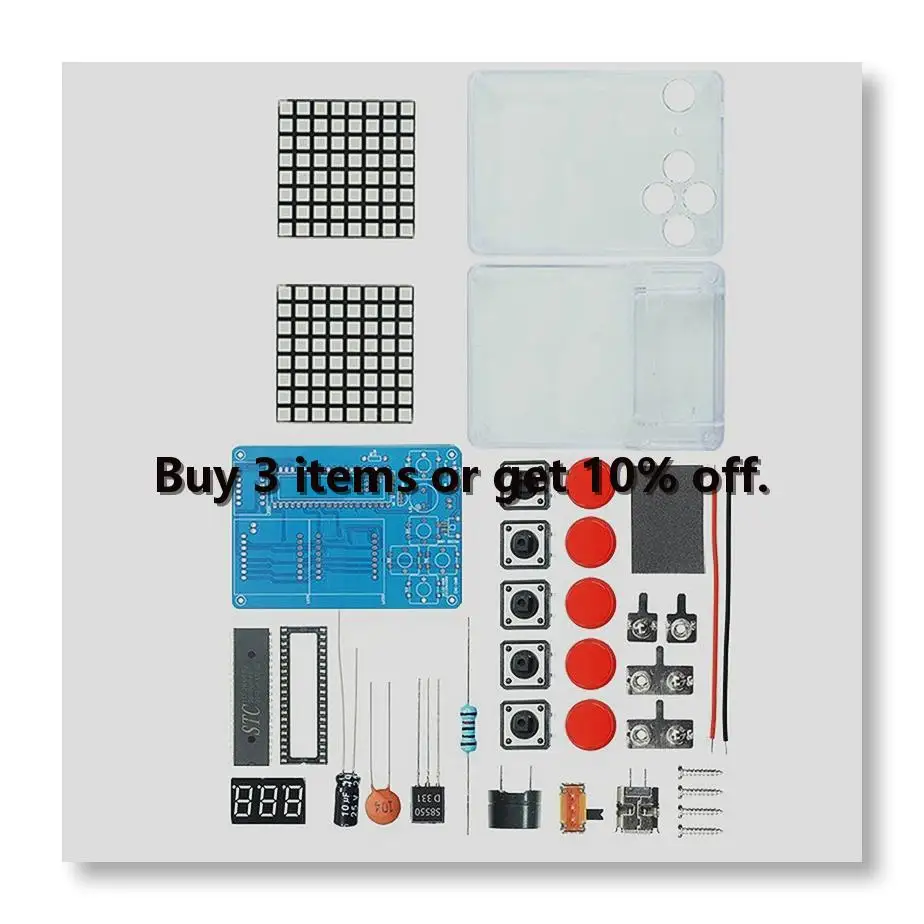 ●Mini Pixel Game Console Production Kit Retro Classic Game Console DIY Electronic Soldering Welding Tranning Kit,B