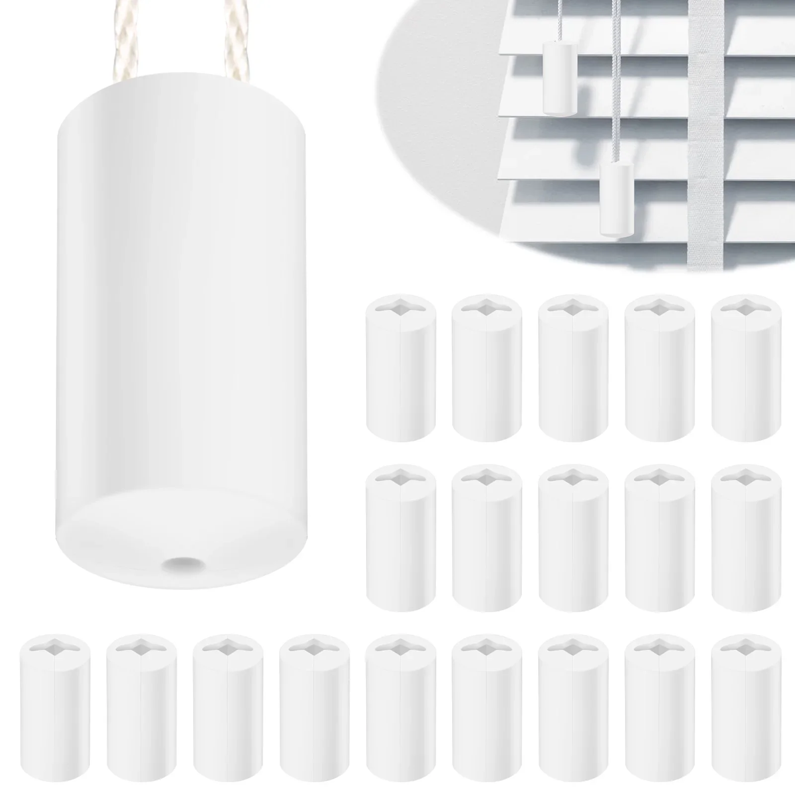 10/20Pcs Breakaway Cord Condensers Anti-strangulation Blind Pull Cord Knob Window Blind Cord Pull for Home with Toddlers and Pet