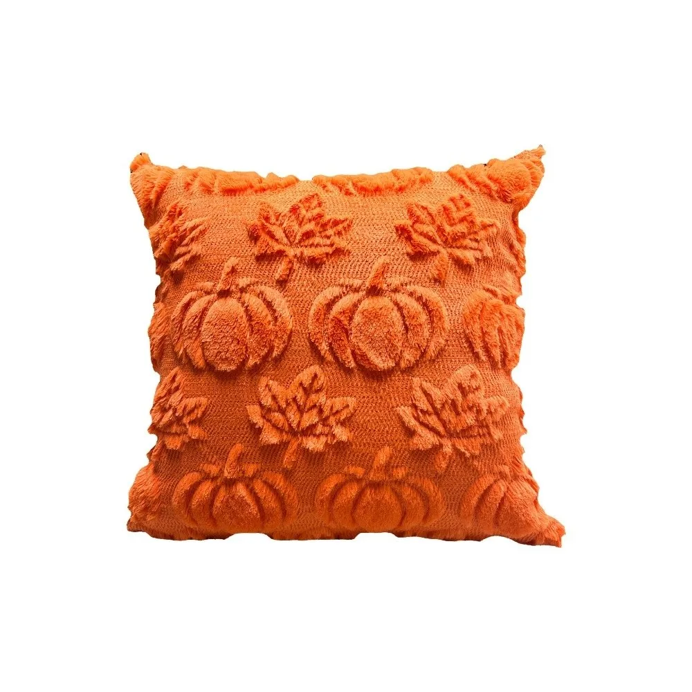 Pillow Case Maple Leaf Pumpkin Pillowcases Soft Zippered Halloween Pillow Covers Creative Sofa Decor Cushion Cover