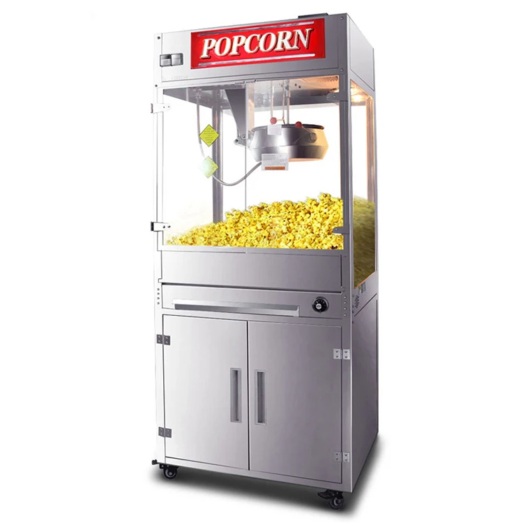 Professional Cinema Foodsense Stainless Steel Large Automatic Popcorn Machine