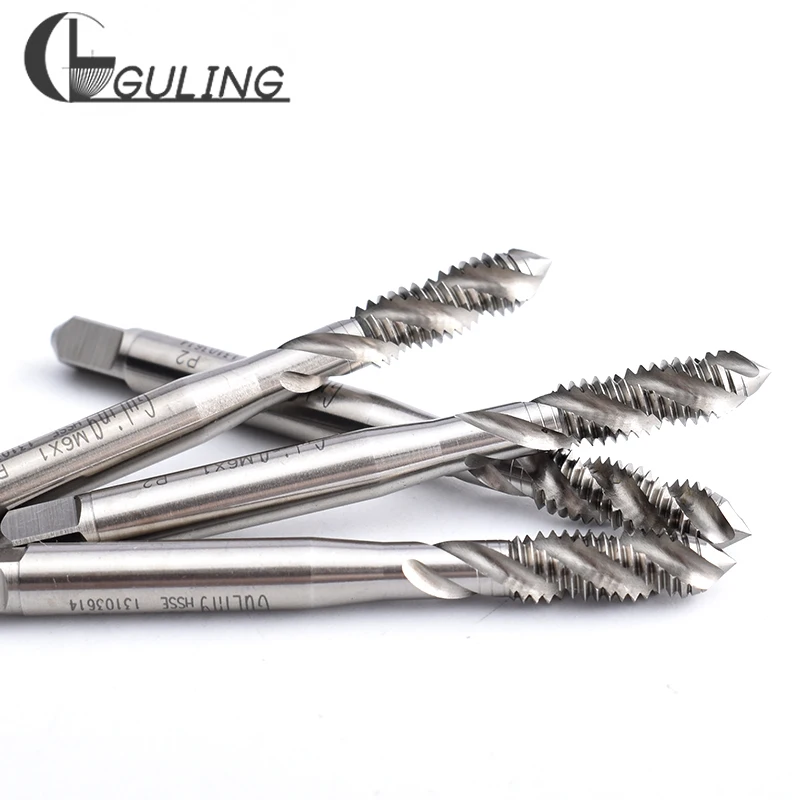 Guling HSSE-M35 JIS มาตรฐานเมตริกเกลียวร่องแตะ M12 M14 M18 M20 X0.5 X0.75 X1เครื่องสกรูปรับเกลียว