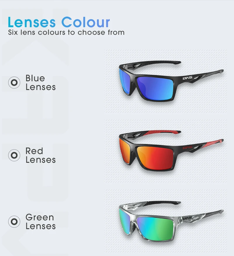 Kapvoe Polarisierte Sonnenbrille, Modische Outdoor-Sportbrille, UV400-Schutz, Camping- und Angelbrille, Wander- und Laufbrille für Männer, Radfahrbrille – Detail 5