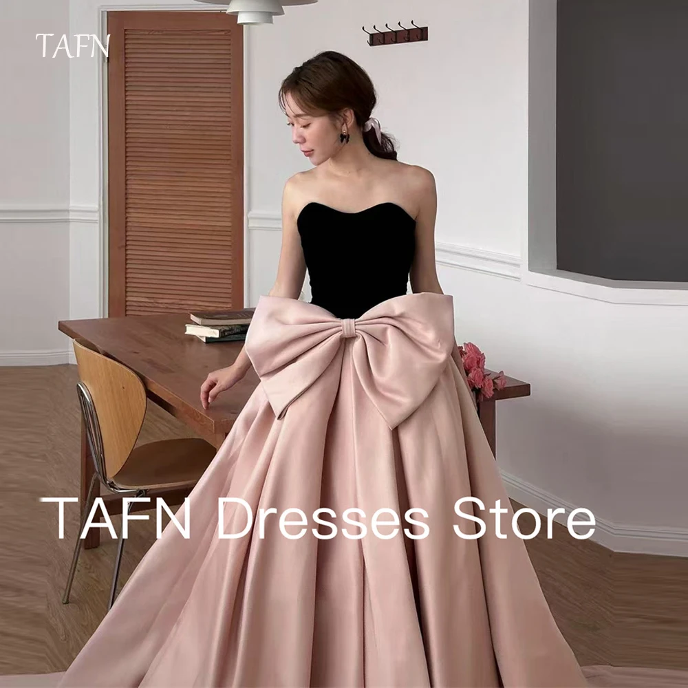 TAFN Princess Contrast Color A Line Evening Dresses Photo shoot Sweetheart Engagement Party Gowns Corset Back Customized