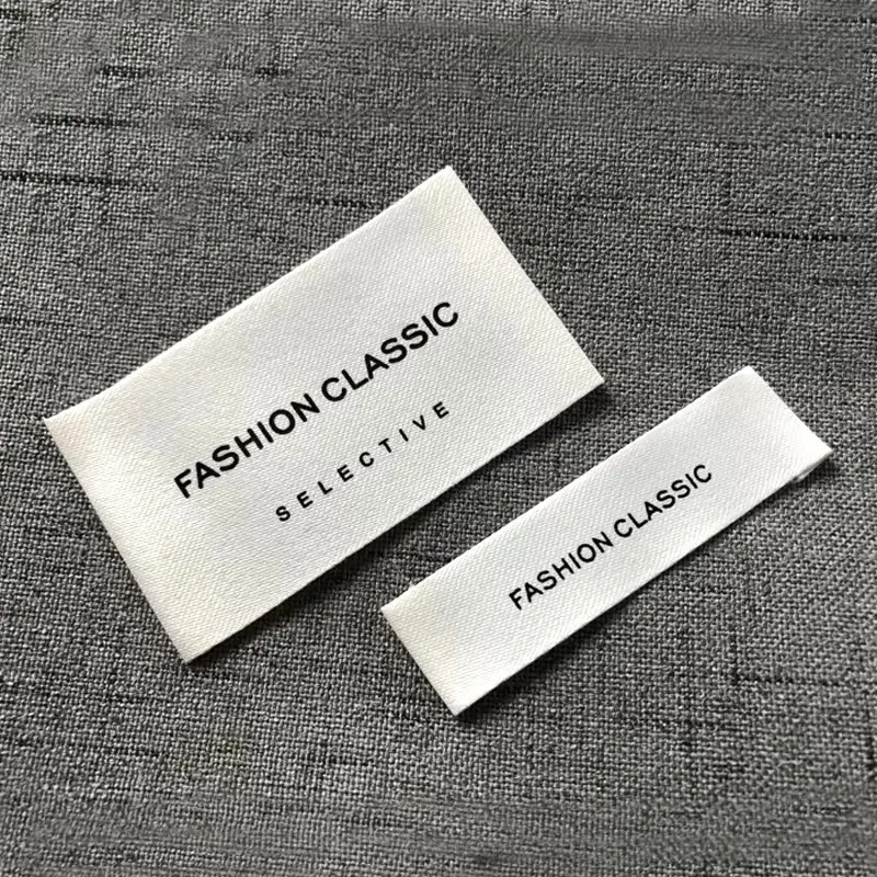 

Custom Garment Cotton Labels Washable Polyester Label Customized Cotton Tags Clothing Printed Labels With LOGO