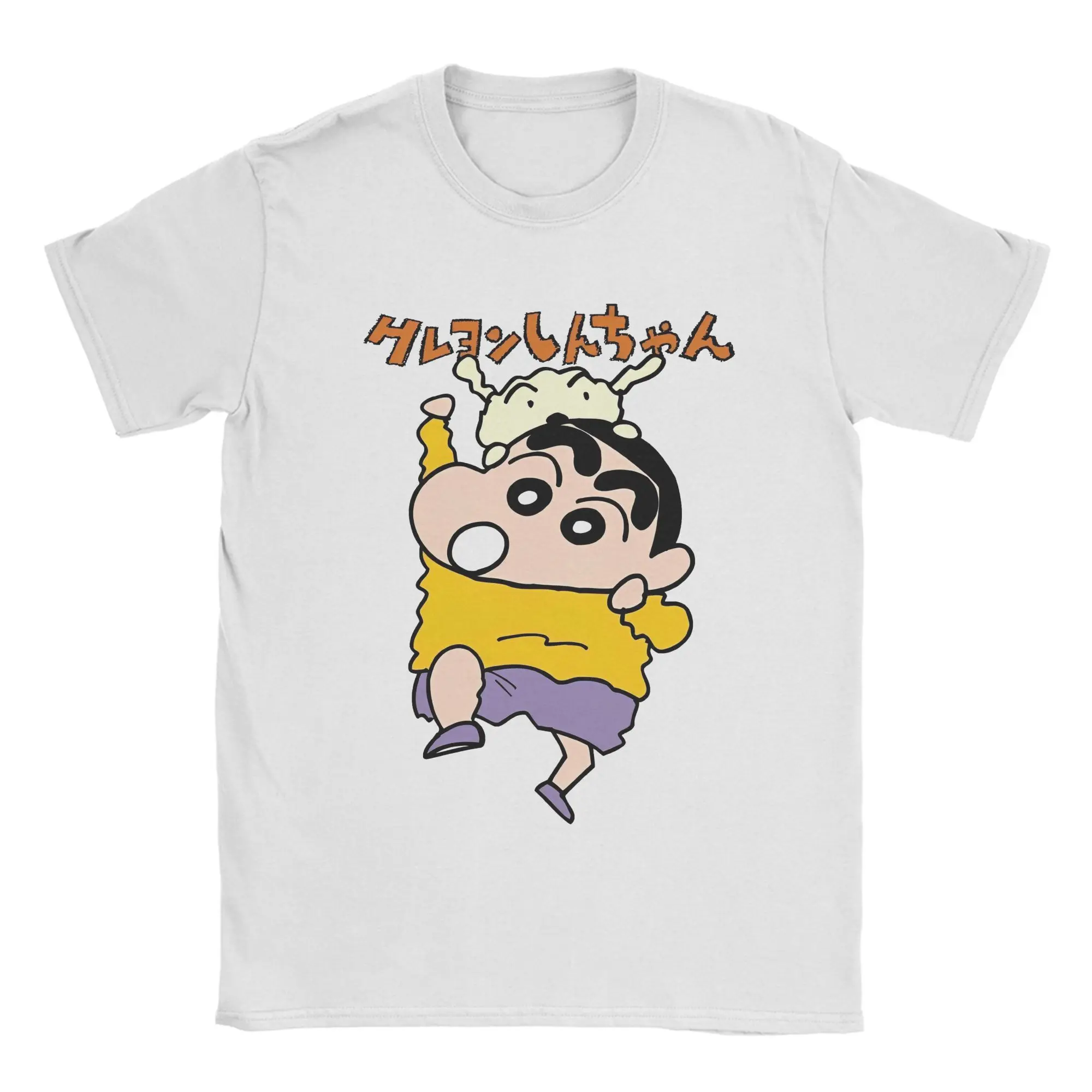 Ullzang Crayon Shin-chan T Shirt Unisex Cotton Short Sleeve Shiro Round Neck Summer Top Tee
