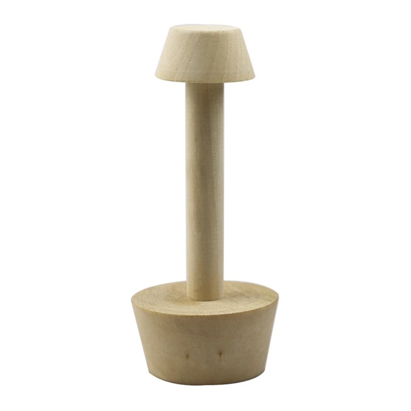 A98G-Kitchen Gadgets Wood Egg Tart Pusher Double Side Tart Tamper Pastry Pusher Wooden Egg Tart Mold