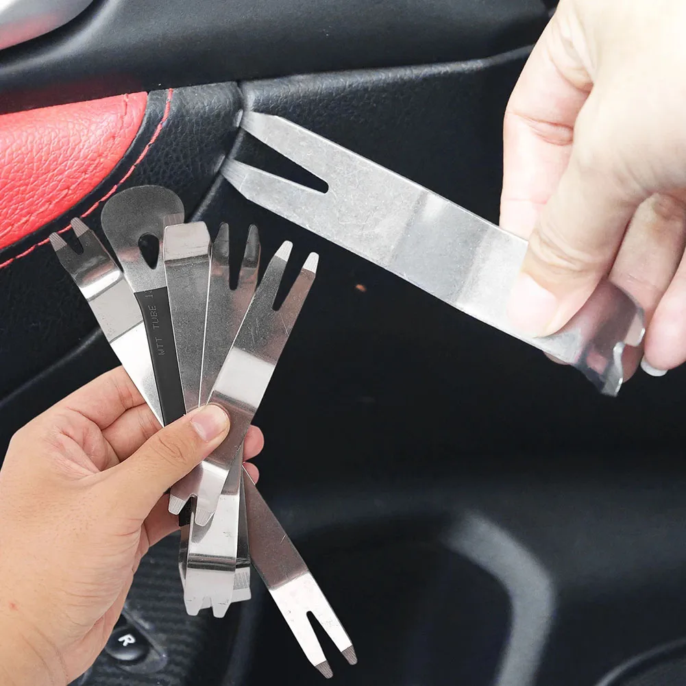 6pcs Car Inner Removal Tool Car Radio By Clip Panel Trim Dash Audio Removal Tool Removal Tool Kit Automotive Toolkit Tool Set
