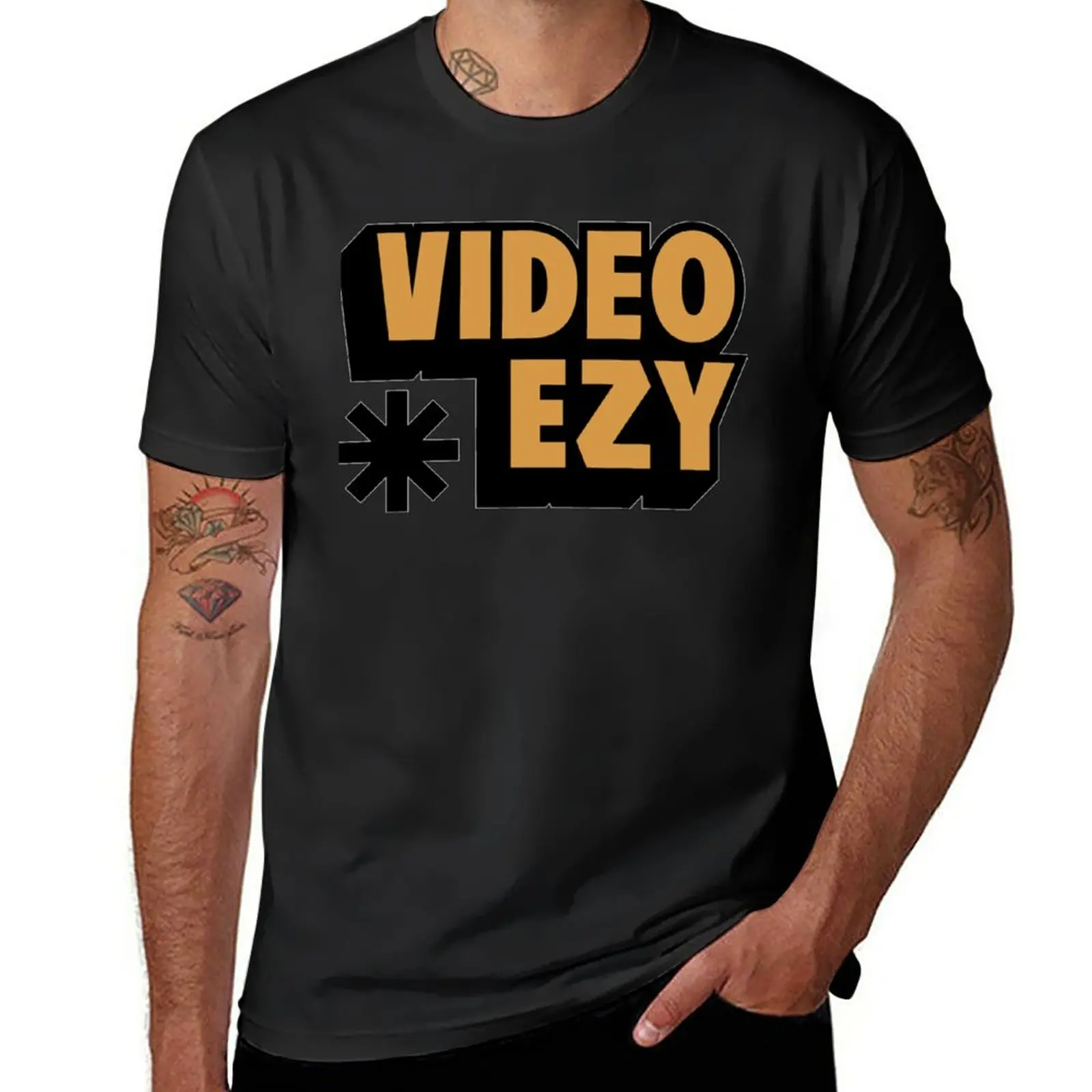 New Video Ezy T-Shirt kawaii clothes tees plain black t shirts men