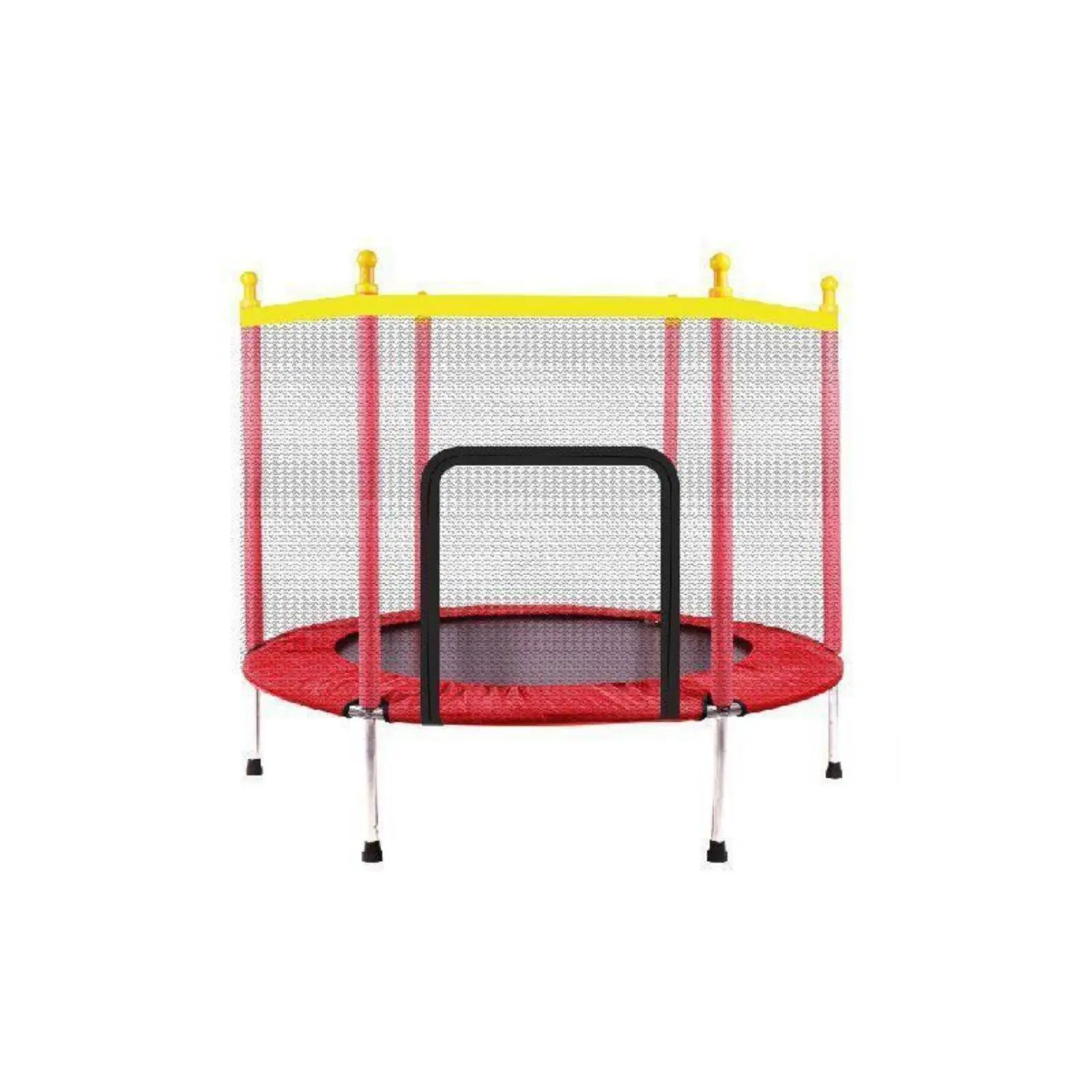 Children Trampoline with Safety Net Enclosure for Home Garden Fun U Shaped Leg Design Mini Bouncer for Kids