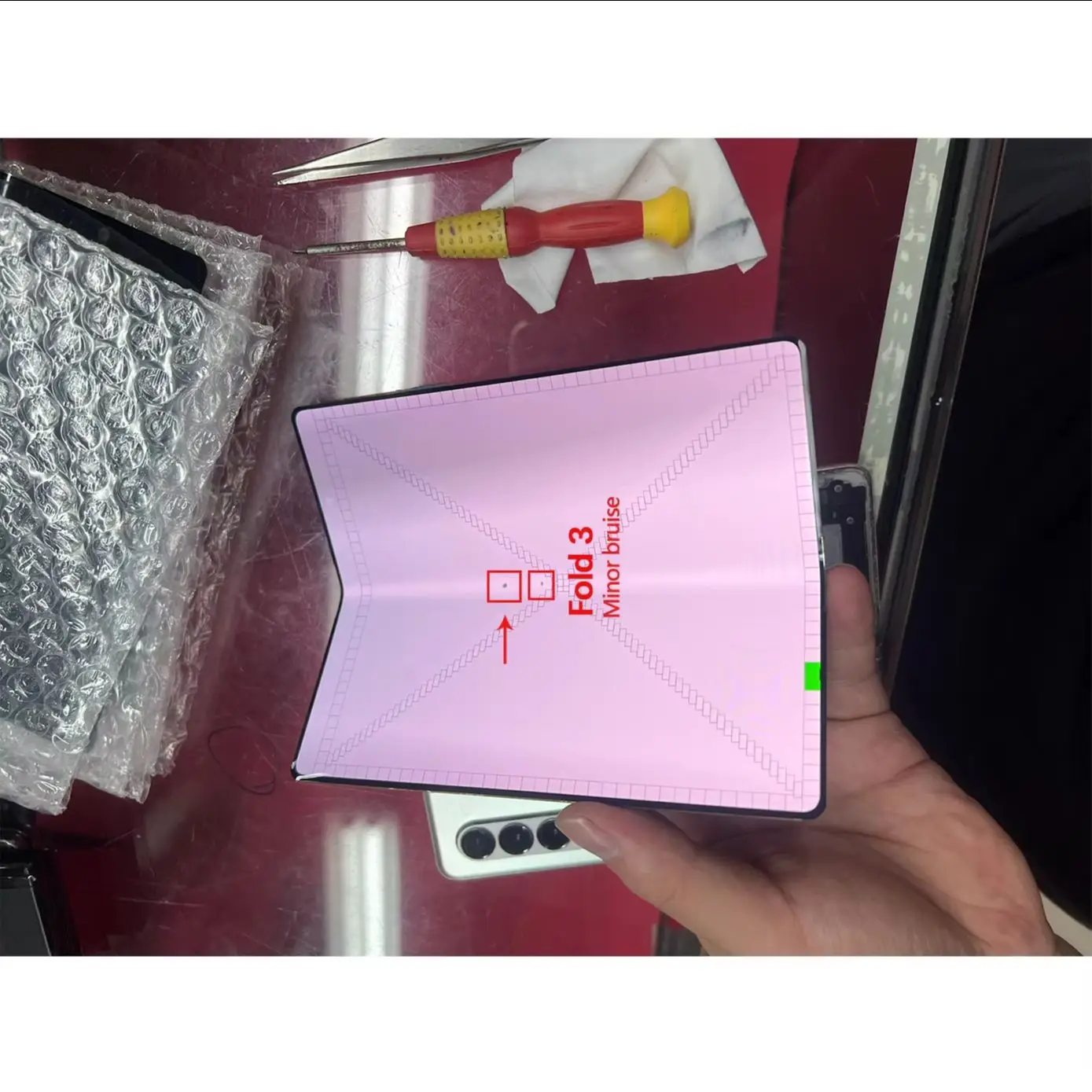 AMOLED Has Defect Point For Samsung Z Fold 3 F926B F926B/DS Display Screen Display Touch Screen With Frame Digitizer Assembly