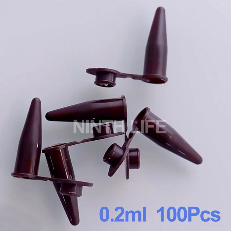 0.2 مللي مختبر PP أنبوب اختبار البلاستيك أنبوب الطرد المركزي مع غطاء قارورة متجنب لمستلزمات تجربة المختبرات 100 قطعة #4