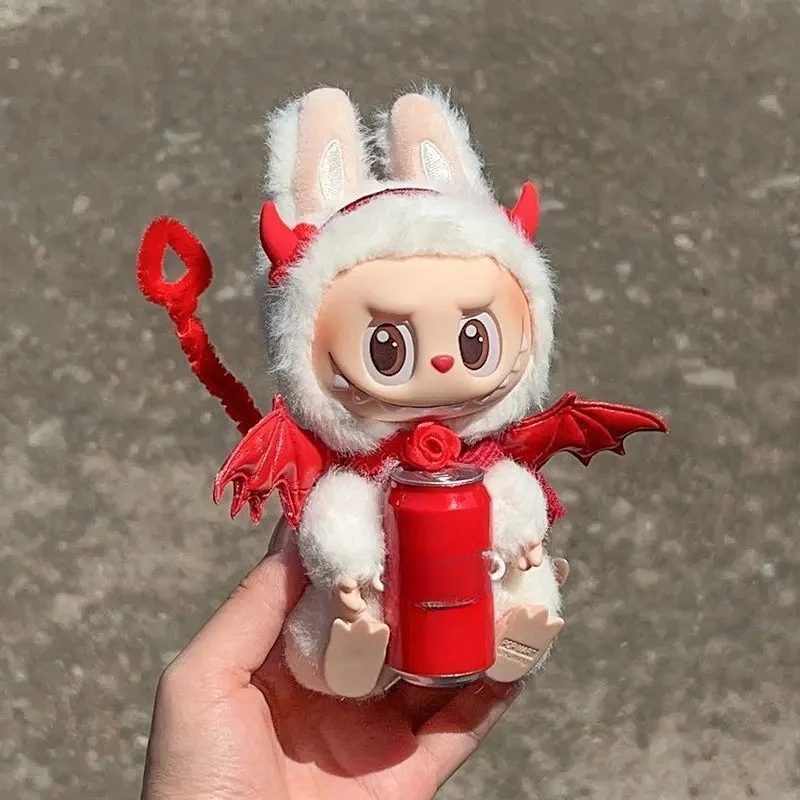 

Одежда для Labubu 15/17 см V1 V2 V3, мини-плюшевая кукла, аксессуары с крыльями дьявола, костюм на Хэллоуин