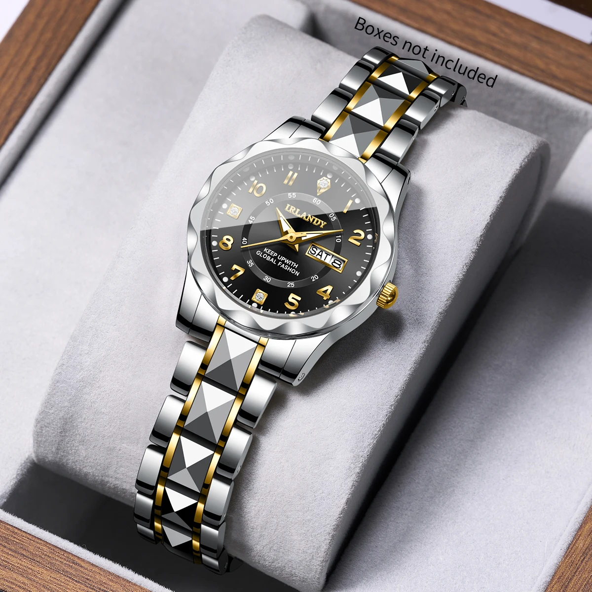 Fashion Arabic Diamond Dial Women Quartz Watch Stainless Steel Bracelet Ladies Calendar Wristwatch Relogio FemininoWithout Box