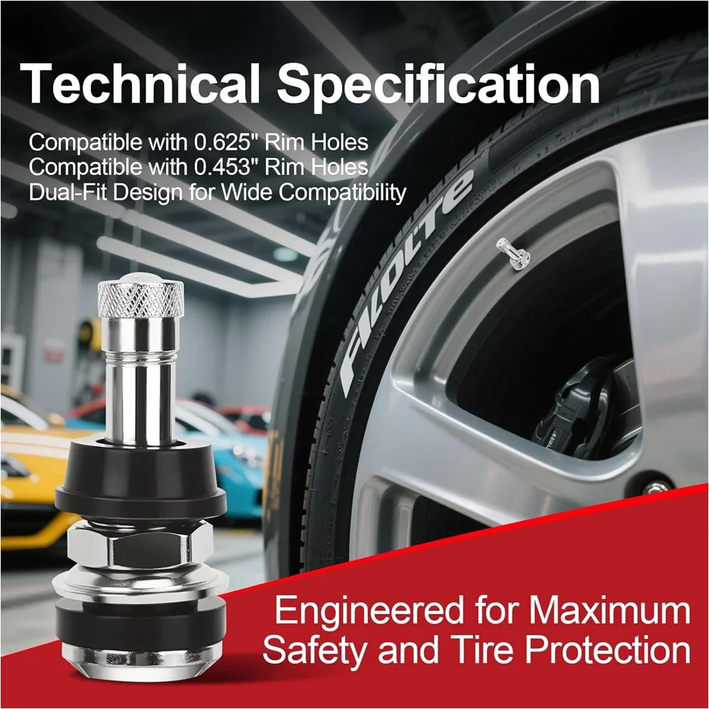 Metal Tubeless Metal Tubeless Tyre S Bolt In Stem High Temperature Tr 416 Stem For Truck Wheels Automobile Repair Car Tires